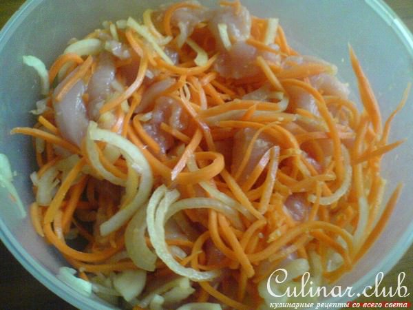 Курица с морковью другим манером