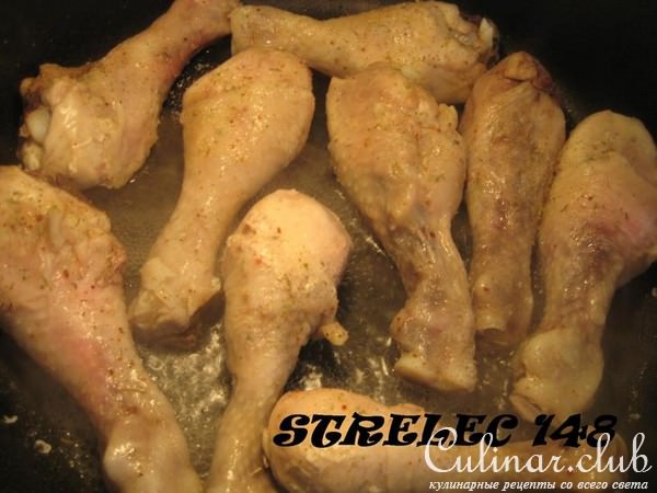 Куриные голени в сырном кляре (вариант).