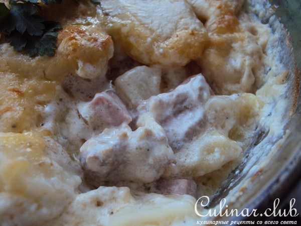 Картофельная запеканка с курицей