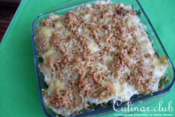 Горбуша запеченная с брокколи и соусом