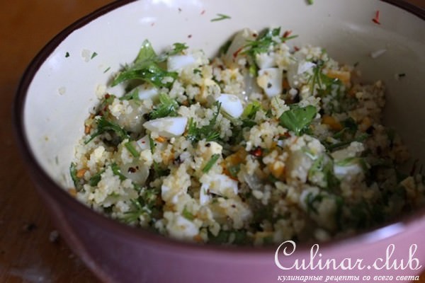 Лещ фаршированный кускусом