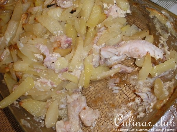 "Морской язык запеченный с картошечкой" возможно вариант