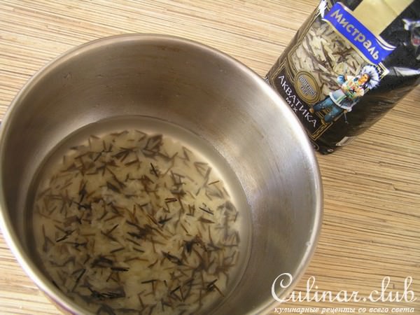 Кассероль с рисом, форелью и моцареллой