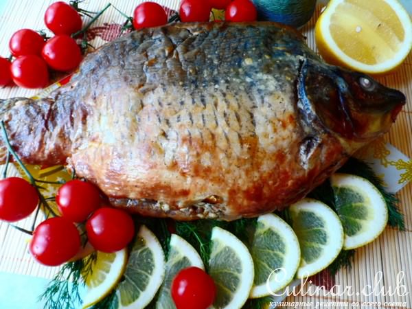 Карп фаршированный гречкой и грибами.(не проходите мимо)