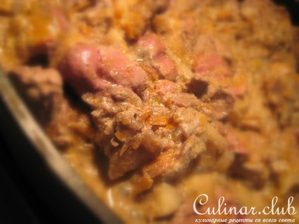 Куриная печень с яблоками и корицей.
