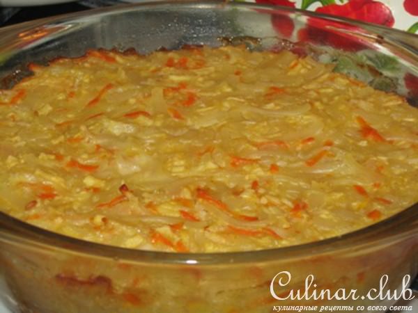 Сладкая запеканка из лапши с морковью и яблоками