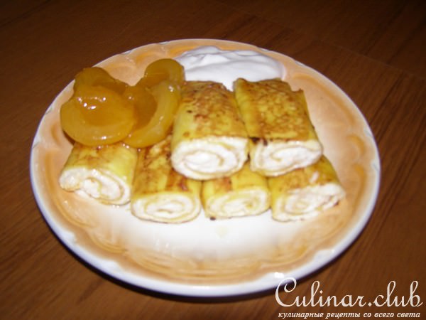 Блины с творогом и абрикосами(вариант)