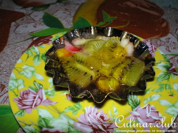 Кокос с киви в карамели