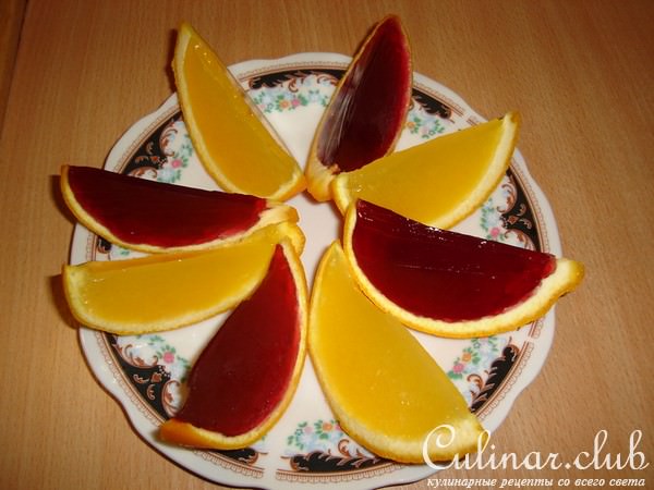 Желе в апельсине