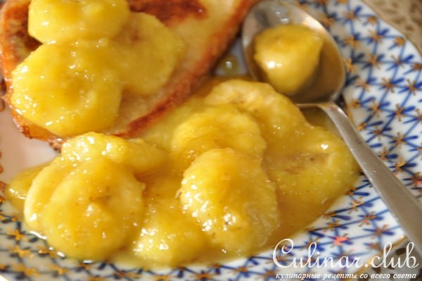 Бананы с медом и карри