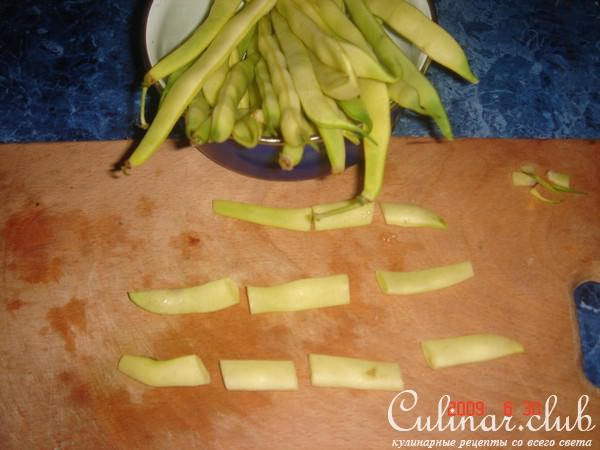 Тушеная стручковая фасоль (шпарагивка)