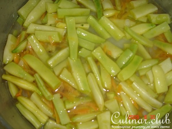 Тушеная стручковая фасоль (шпарагивка)
