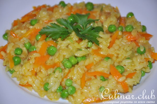 Рисовая кашка с горошком на гарнир (тест-драйв)