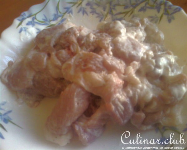 мясо с ананасами