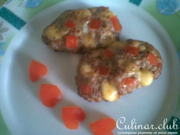 котлеты с сыром и помидорами