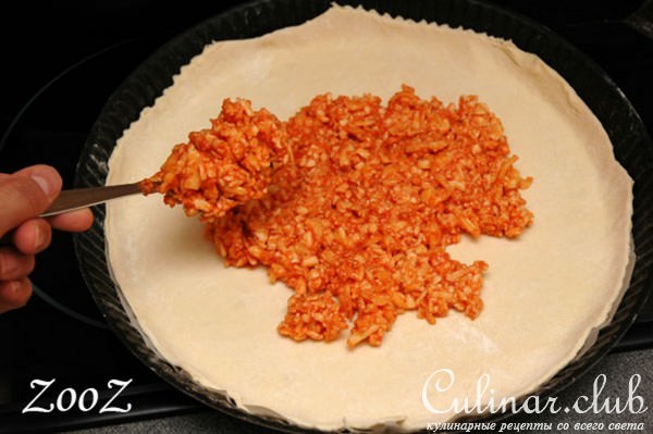 Пирог с сыром и томатами