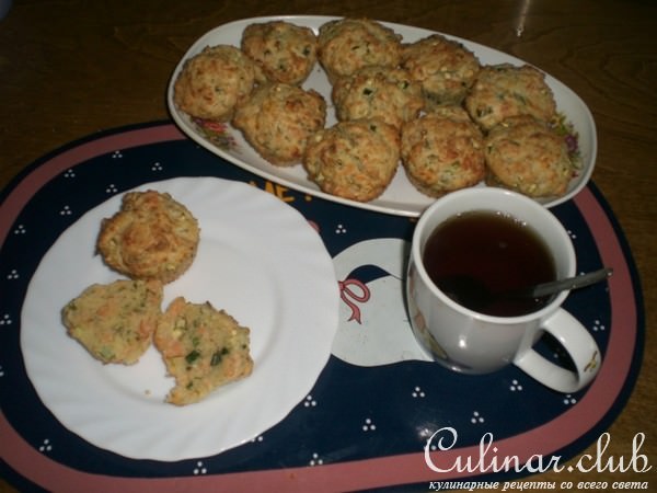 Маффинсы с цукини и лососем