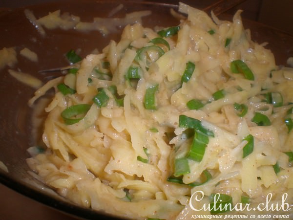 Драники с зелёным лучком
