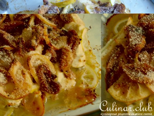 Запеченная фета с инжиром и лимонами