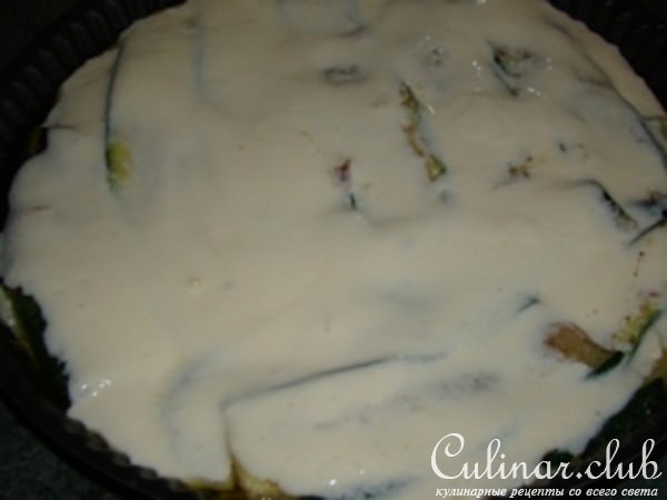 Мусака из цуккини с брынзой