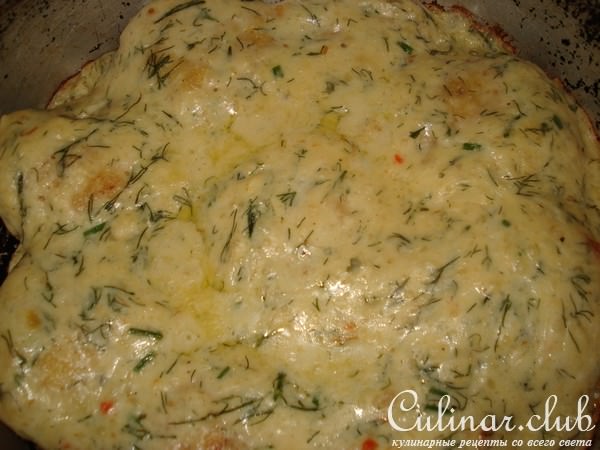 Котлеты из кальмаров и мтнтая в белом соусе