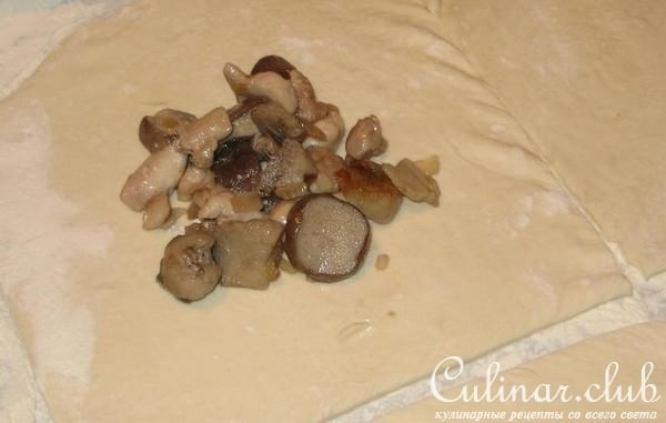 Конвертики с курицей и белыми грибами