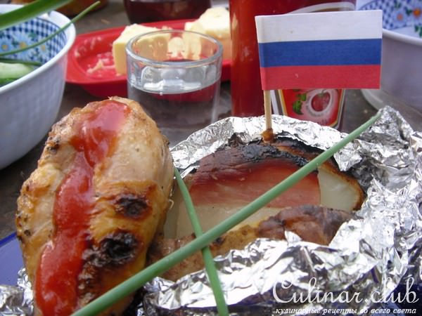 для дачи - курица + шампиньоны - все маринованное