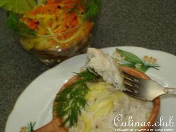 Куриное суфле с овощным спагетти