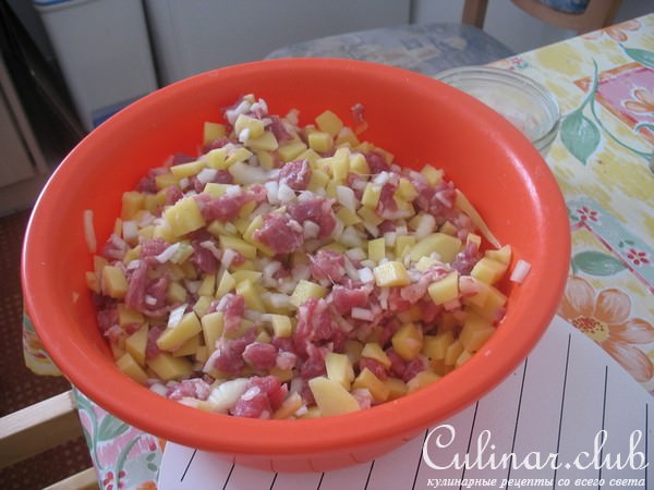 Пирог с мясом и картошкой (вариант)
