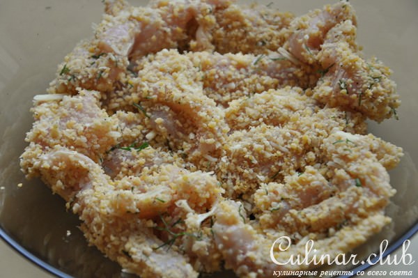 Теплая закуска с курицей и баклажанами + салат