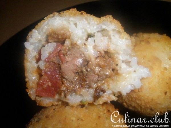 Аранчини с мясной начинкой