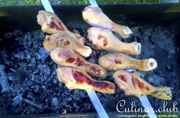 Ароматный шашлык из куриных ножек