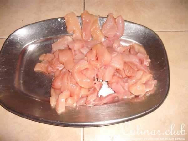 куринная грудка с фруктами