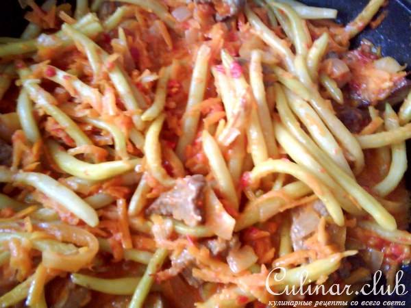Рагу из стручковой фасоли (шпарагивка)