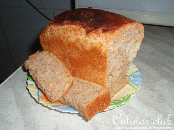 Хлебушек домашний, с отрубями.