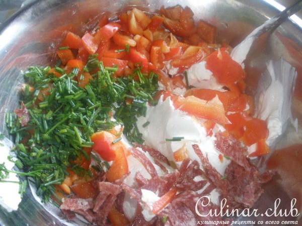 Фаршированный закусочный батон