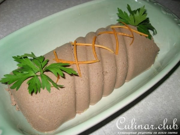 Вареный куриный паштет