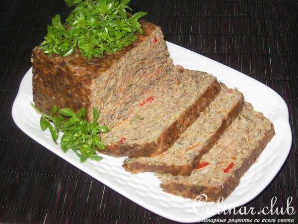 Печеночный пирог с овощами