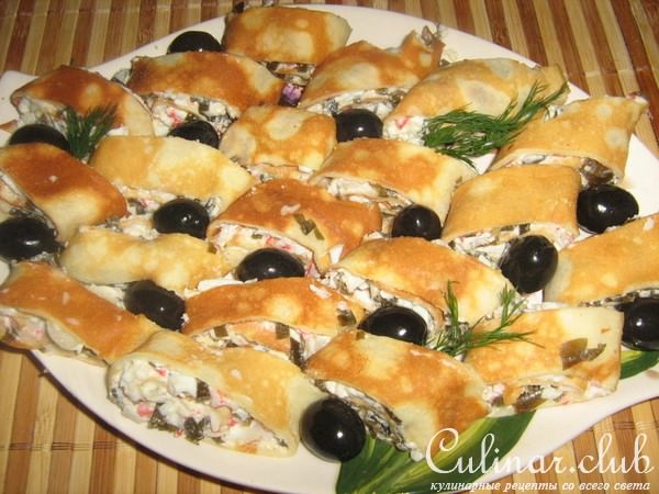 Блинные рулеты,закусочные.