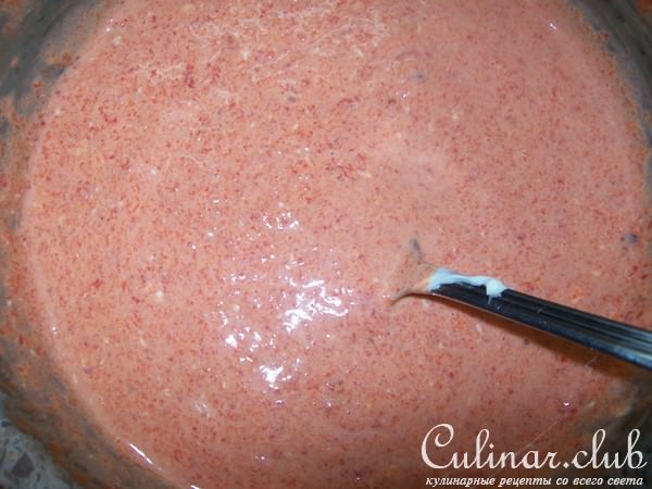 Легкий сырный мусс с креветками, авокадо и болгарским перцем