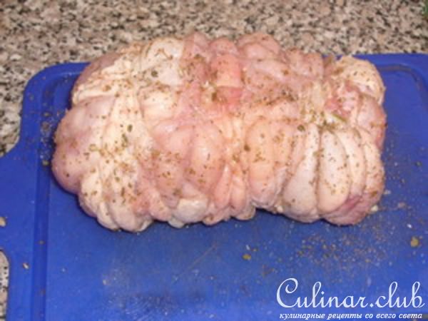 Рулет мясной из бараньей брюшинки