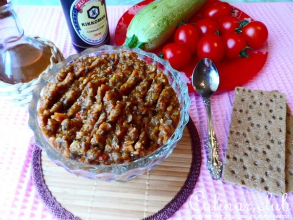 Овощная икра с грибами.
