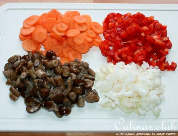 Рисовые корзиночки с киноа,овощами и грибами