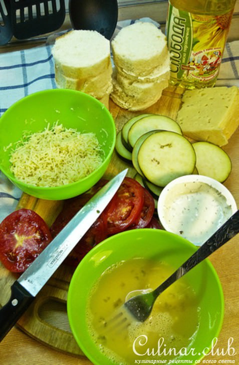 Канапе с баклажанами и творожным сыром