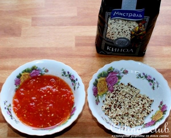 Рисовые корзиночки с киноа,овощами и грибами