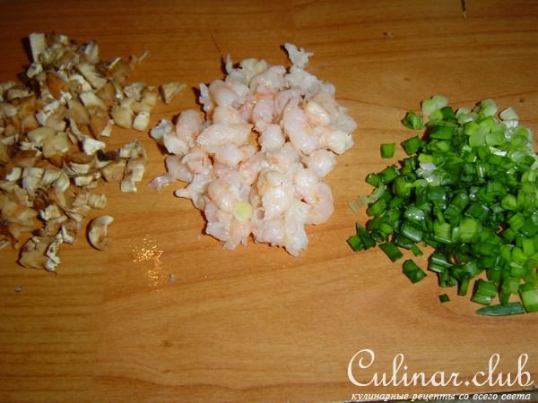 Шампиньоны фаршированные "Морское искушение"