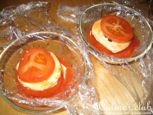 Сырная закуска с помидорами в желе