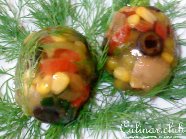 Овощные яйца заливные(вариант)