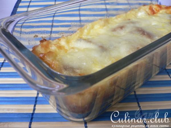 Фриттата с сыром и рыбой из духовки.