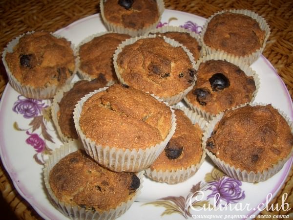 Ржаные маффины с изюмом